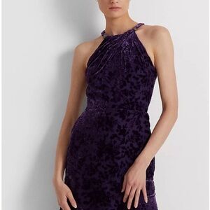 Elegant Purple Velvet Dress